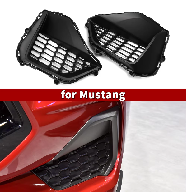 For Ford Mustang S650 GT 2024+ ABS Corner Grille Front Bumper Side Air Vent Frame ABS Matte