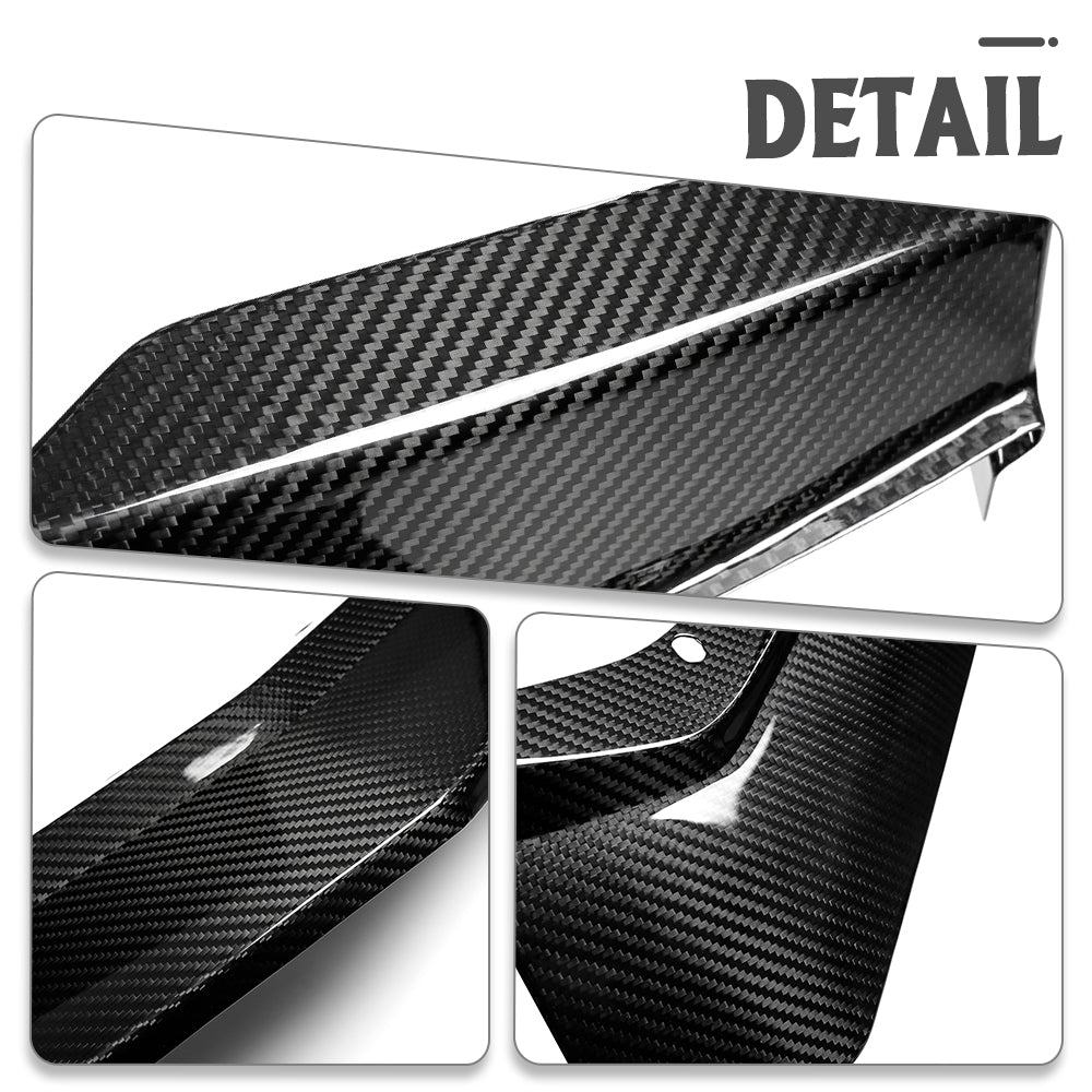 Carbon Fiber Z06 Style Front Splitters For Corvette C8 Stingray Coupe Convertible 2020-2025, Front Bumper Lip Spoiler 5PCS
