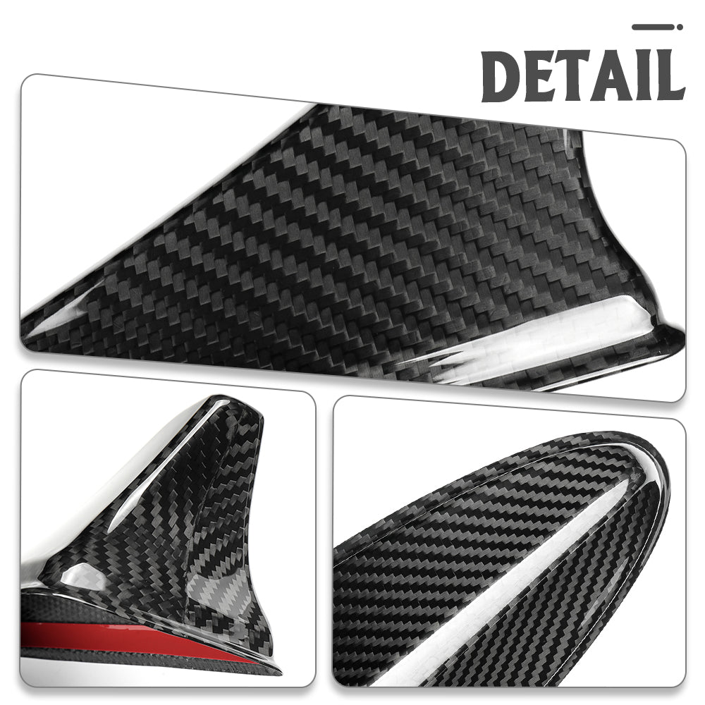Dry Carbon Fiber Car Roof Antenna Cover Trim For Genesis G70 Prestige IK Sport Advanced 2017 - 2025, Exterior Decor