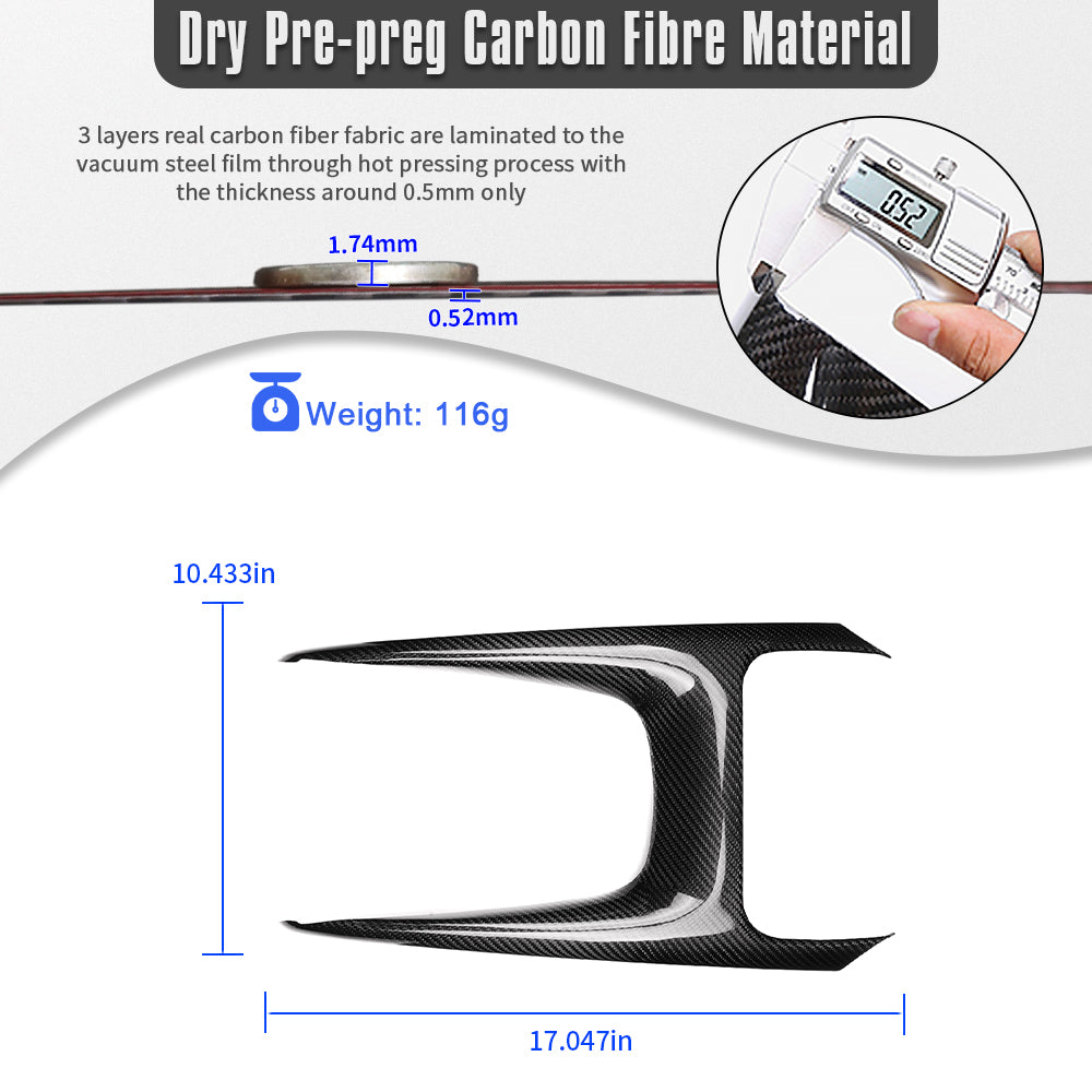 Authentic Carbon Fiber Gear Shift Panel Top Cover Trim For Toyota GR Corolla GZEA14 Morizo 2023 2024 2025