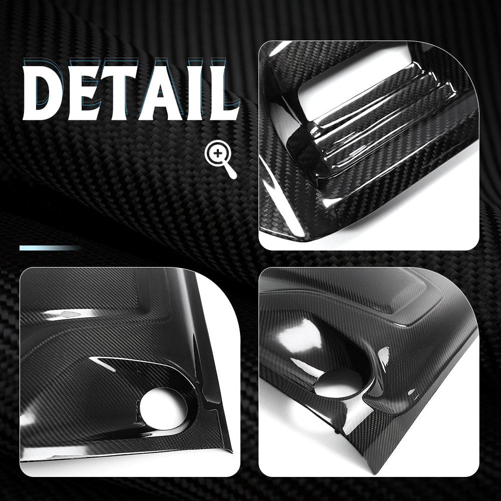 Engine Bay Cover Panel For Lotus Emira I4 AT 2023 2024 2025, Dry Carbon Fiber Engine Hood Bonnet Trim
