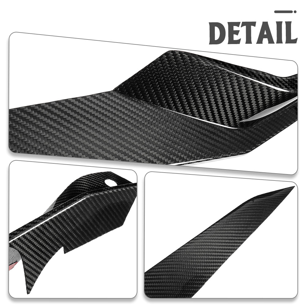 Dry Carbon Fiber Front Bumper Canard Splitters For Corvette C8 Z06 Z07 2023 2024 2025, Exterior Trim