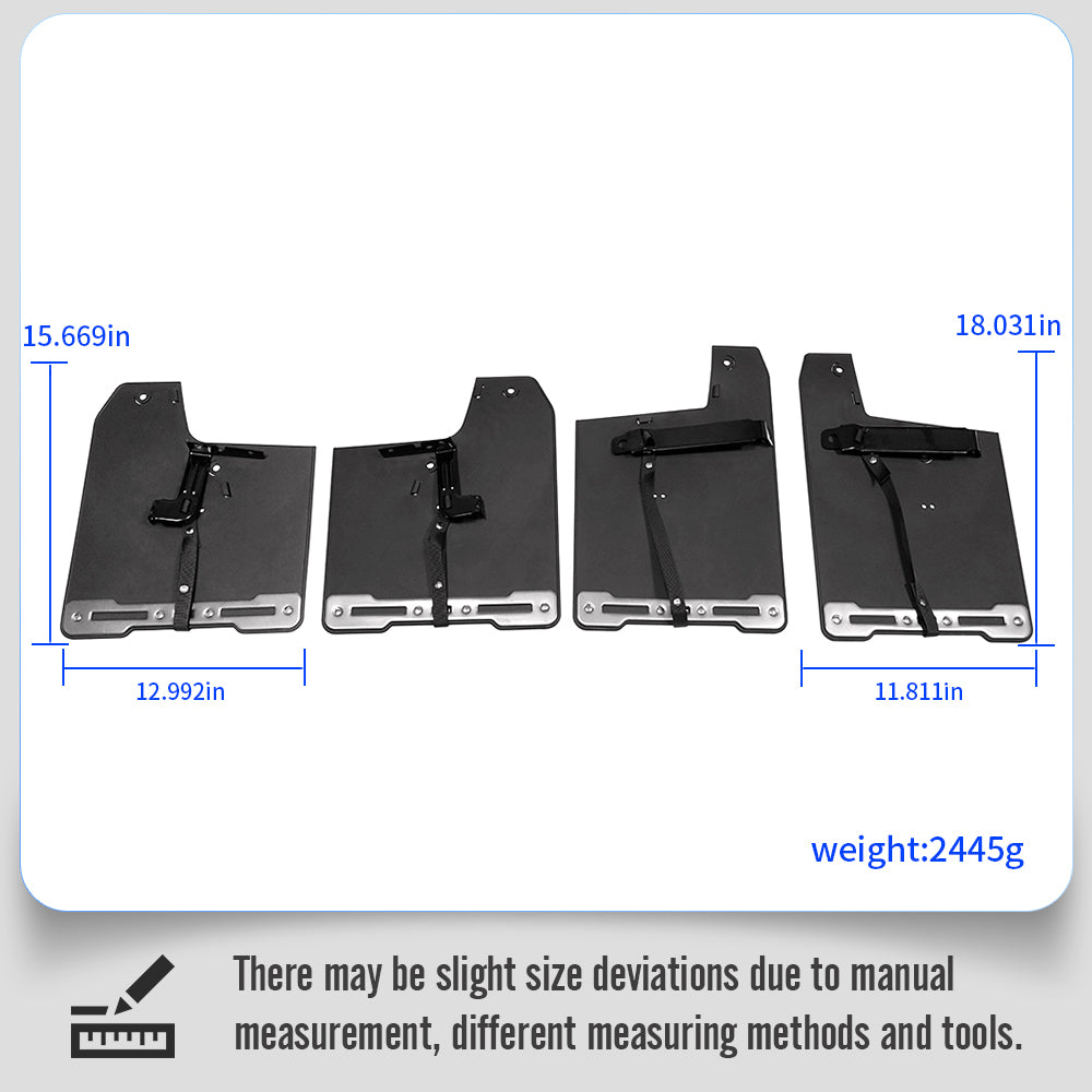For Ford F-150 Raptor Mud Flaps 2021 2022 2023 2024 2025, ABS Plastic Mud Guards, 4PCS Front Rear Splash Guards