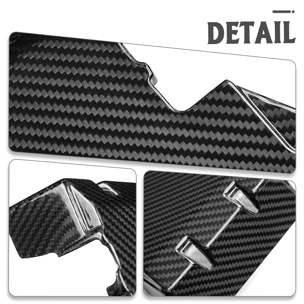 True Carbon Fiber Engine Battery Fuse Box Cover Trim For Ford Mustang S650 Dark Hose GT 2024 2025