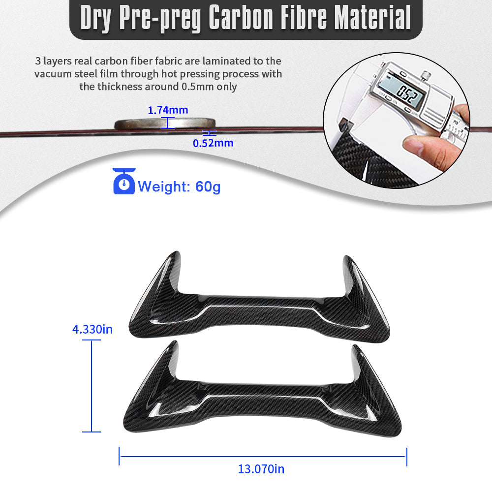 Dry Carbon Fiber Front Seat Headrest Lower Trim Panel For Toyota GR Corolla GZEA14 2023 2024 2025
