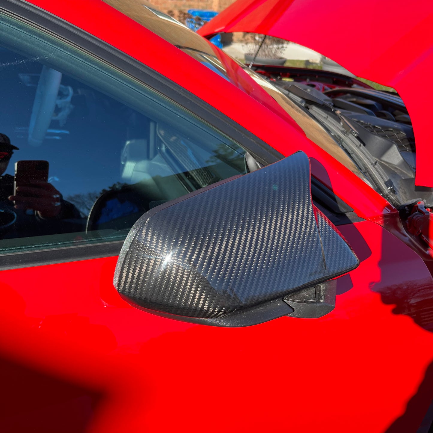 For Mustang S650 GT Dark horse Ecoboost Mirror Covers Overlay Real Carbon Fiber