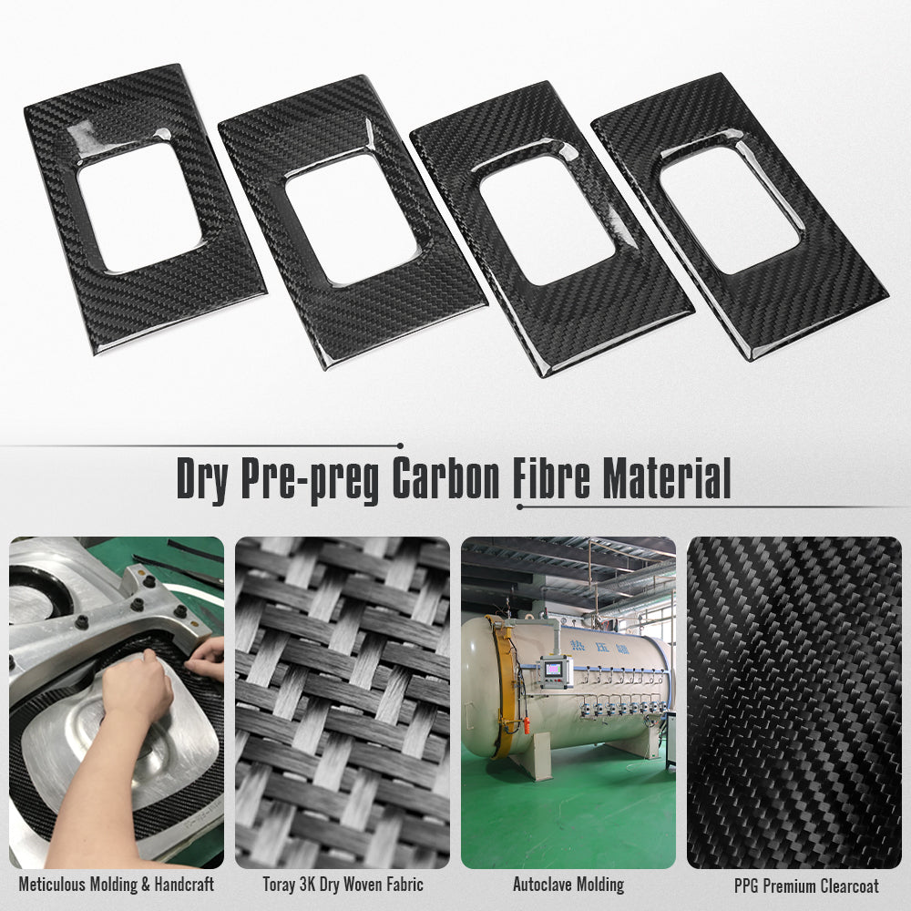 Real Carbon Fiber Interior Door Handle Grab Trim For Mercedes Benz G Class G500 G63 W463A W464 2019-2025
