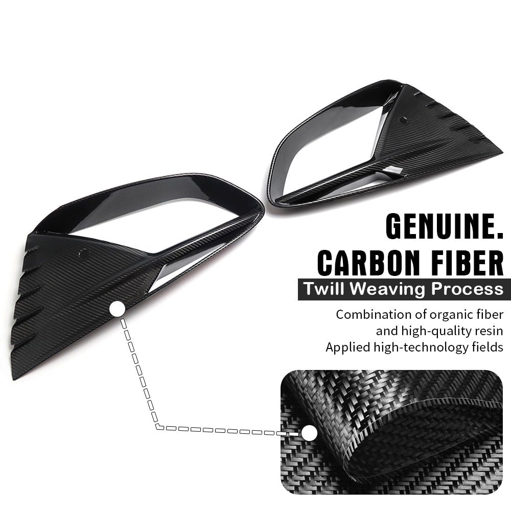 Prepreg Dry Carbon Fiber Front Bumper Side Vent Trim For Lotus Emira I4 V6 2022 2023 2024 2025