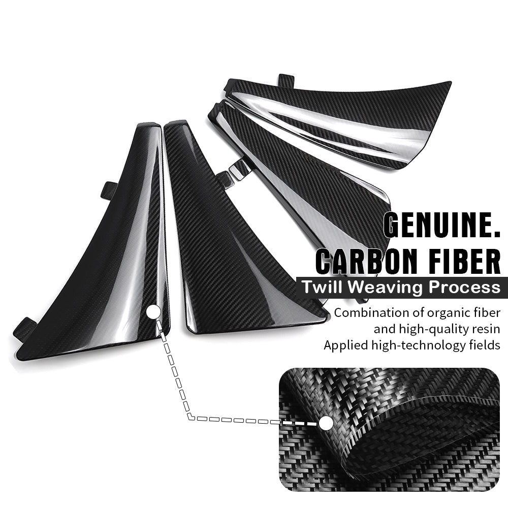 Carbon Fiber Mudguard Fender Trim For Corvette C8 Stingray Coupe Convertible Z51 E-Ray 2020-2025, Front & Rear Wheel Mud Flaps Splash Guard