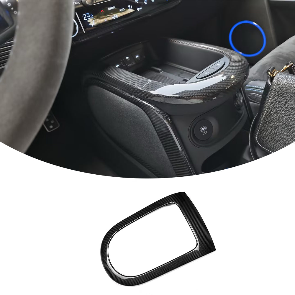 Genuine Carbon Fiber Center Console USB Port Cover Trim For Hyundai Ioniq 5 N 2022 2023 2024 2025