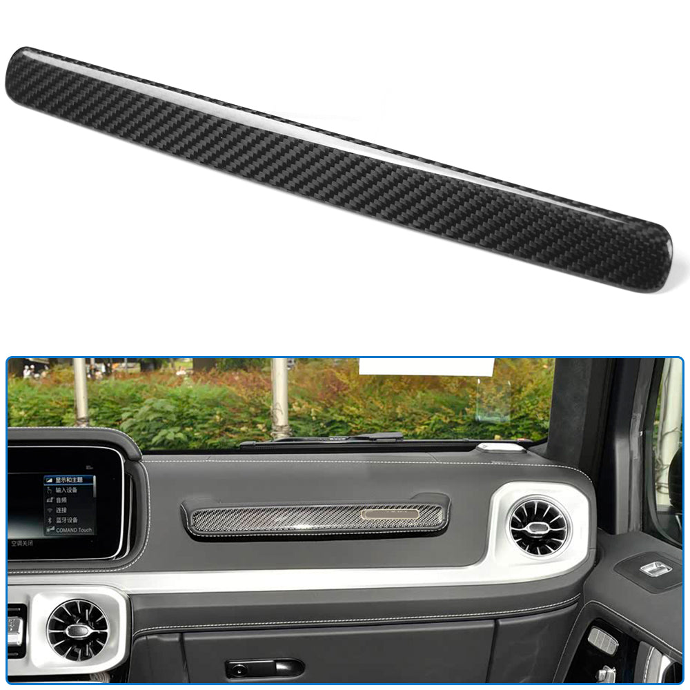 Real Carbon Fiber Co-pilot Glove Box Handle Trim For Mercedes Benz G500 G63 W463A W464 AMG 2019-2025