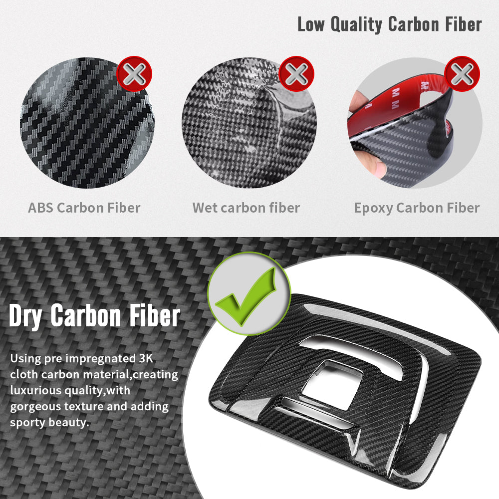 Dry Carbon Fiber Roof Reading Light Lamp Cover Trim For Toyota GR Corolla GZEA14 2023 2024 2025