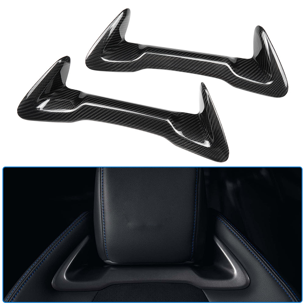 Dry Carbon Fiber Front Seat Headrest Lower Trim Panel For Toyota GR Corolla GZEA14 2023 2024 2025