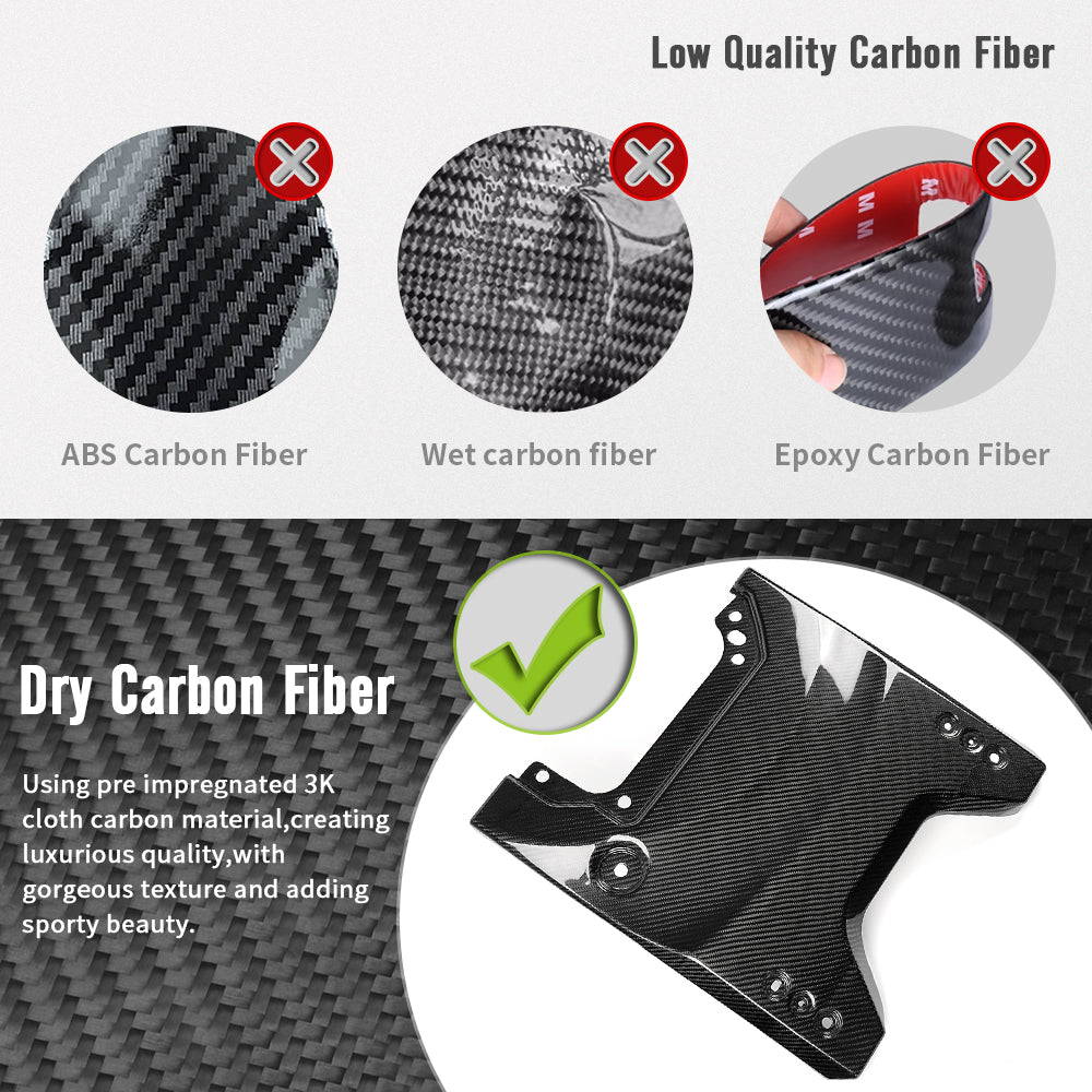 Dry Carbon Fiber Rear Back Door Tailgate Cover Trim For Ford Bronco Raptor 2021-2025, Spare Tire Bracket Cover, Replacement