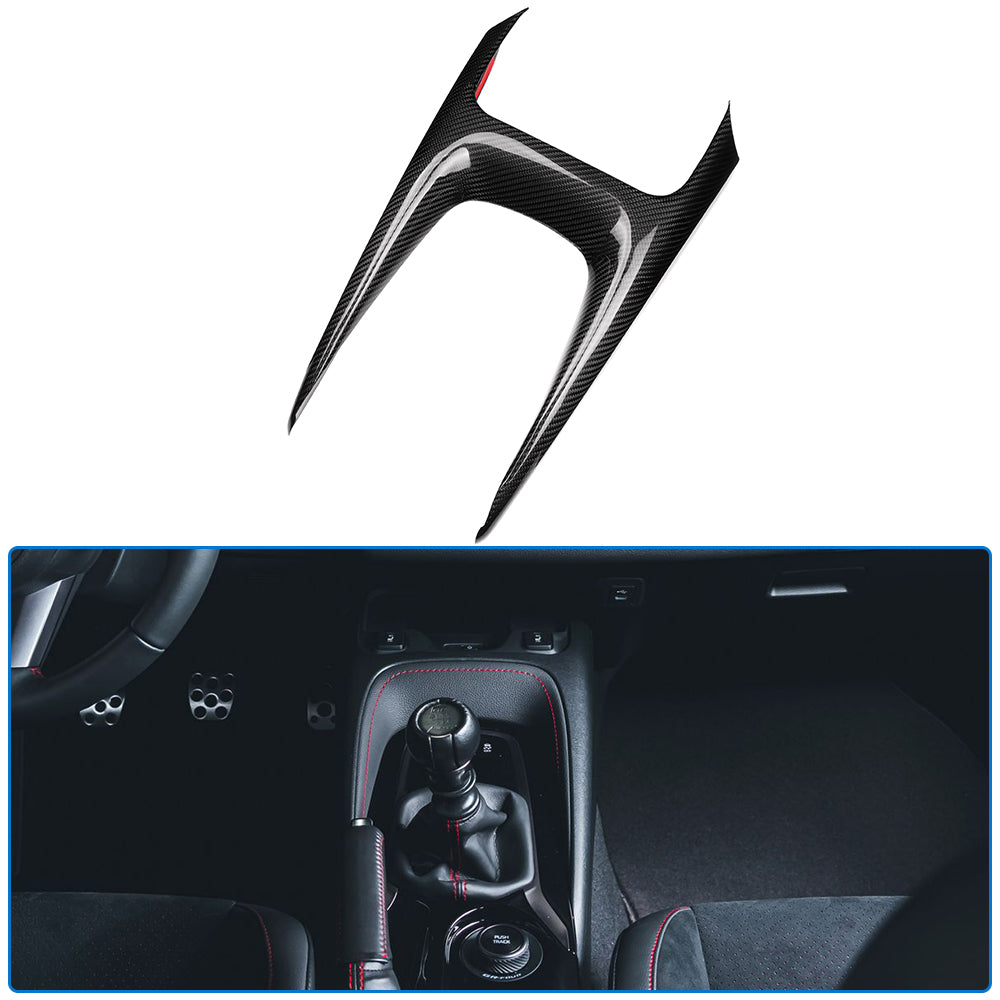 Authentic Carbon Fiber Gear Shift Panel Top Cover Trim For Toyota GR Corolla GZEA14 Morizo 2023 2024 2025