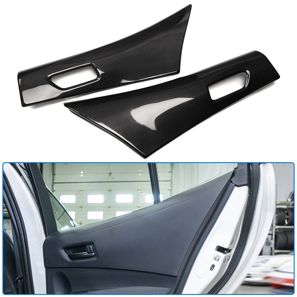 Dry Carbon Fiber Front Rear Door Armrest Upper Trim For Toyota GR Corolla GZEA14 2023 2024 2025, Inner Door Panel Decorative Covers