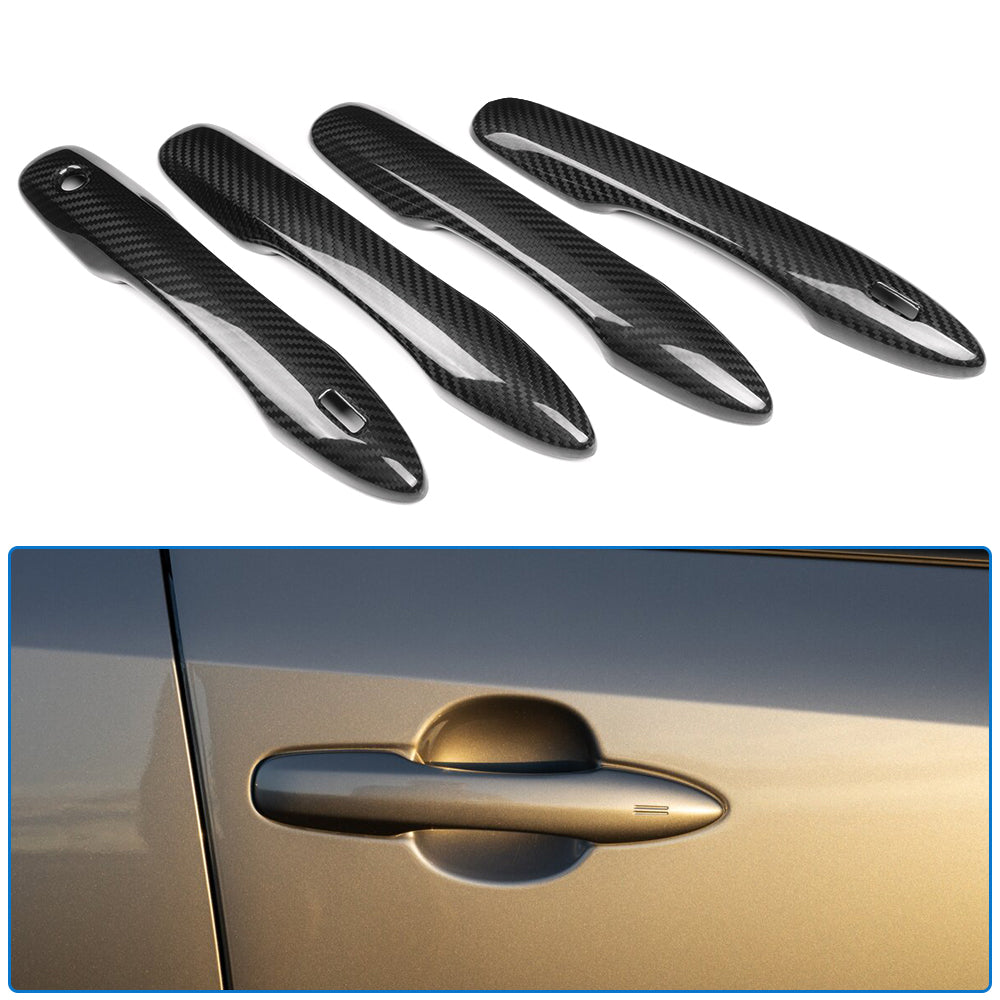Dry Carbon Fiber 4PCS Door Handle Trim Cover For Toyota GR Corolla Morizo GZEA14 E210 Camry Avalon 2023 2024 2025, Exterior Carbon Accessories