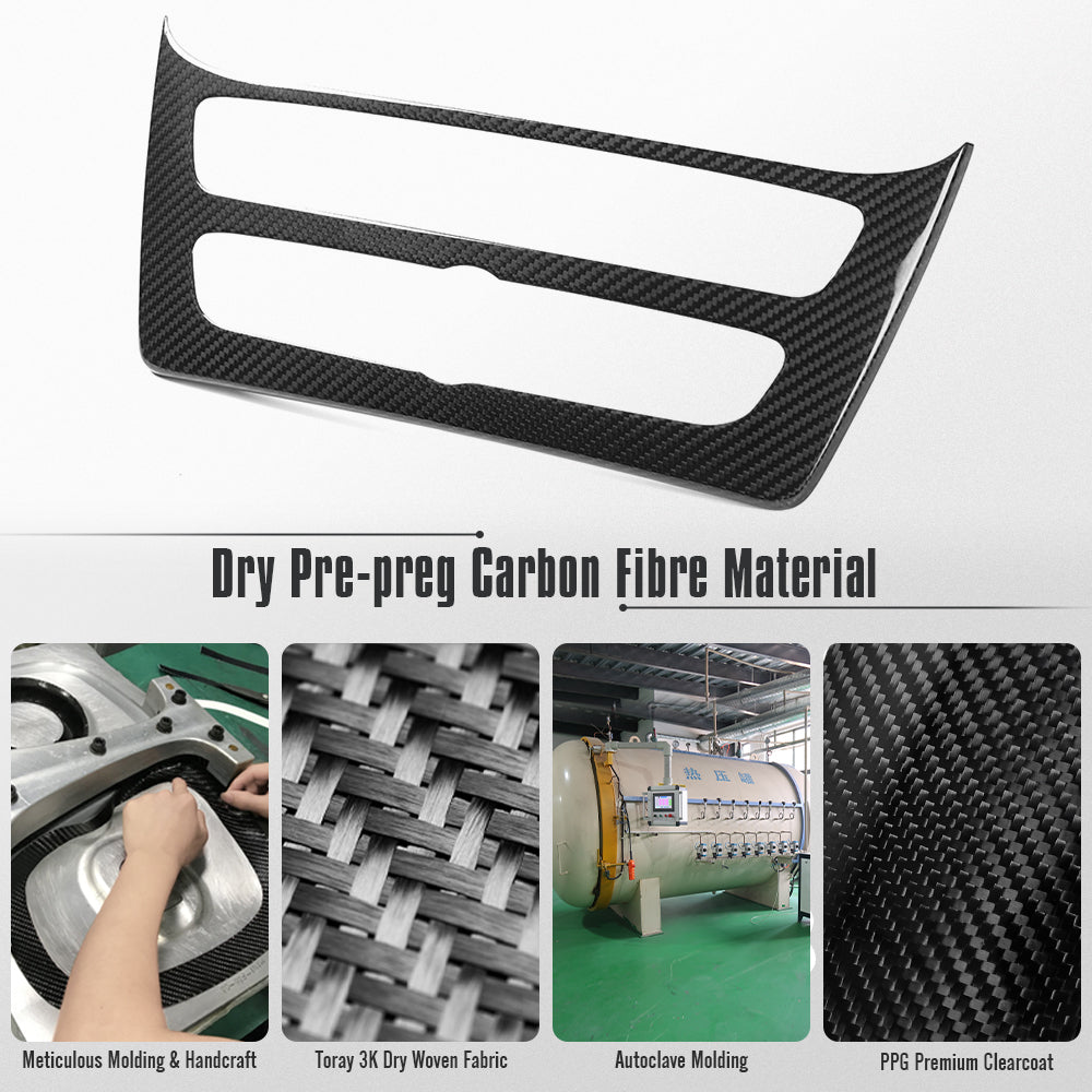 Real Carbon Fiber Center Console AC CD Switch Panel Frame For Mercedes Benz G Class G500 G63 W463A W464 2019-2025