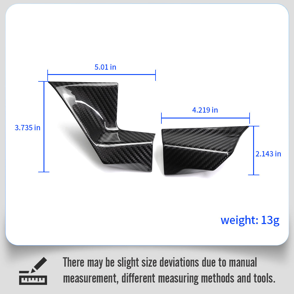 Genuine Dry Carbon Fiber Console Display Screen Lower Trim Panels For BMW 3 Series G20 G21 M2 M340i 2023 2024 2025