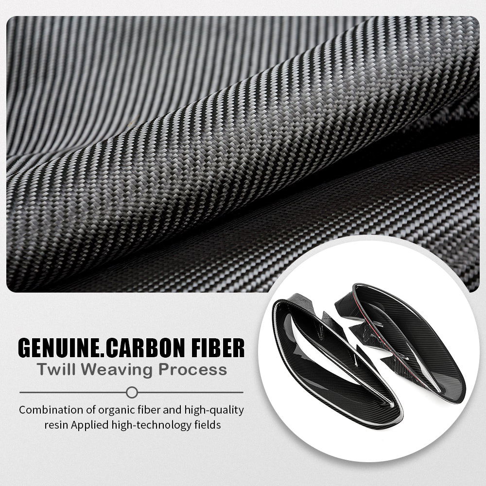 Prepreg Dry Carbon Fiber Side Fender Vent Trim For Lotus Emira I4 V6 2022 2023 2024 2025, Exterior Trim