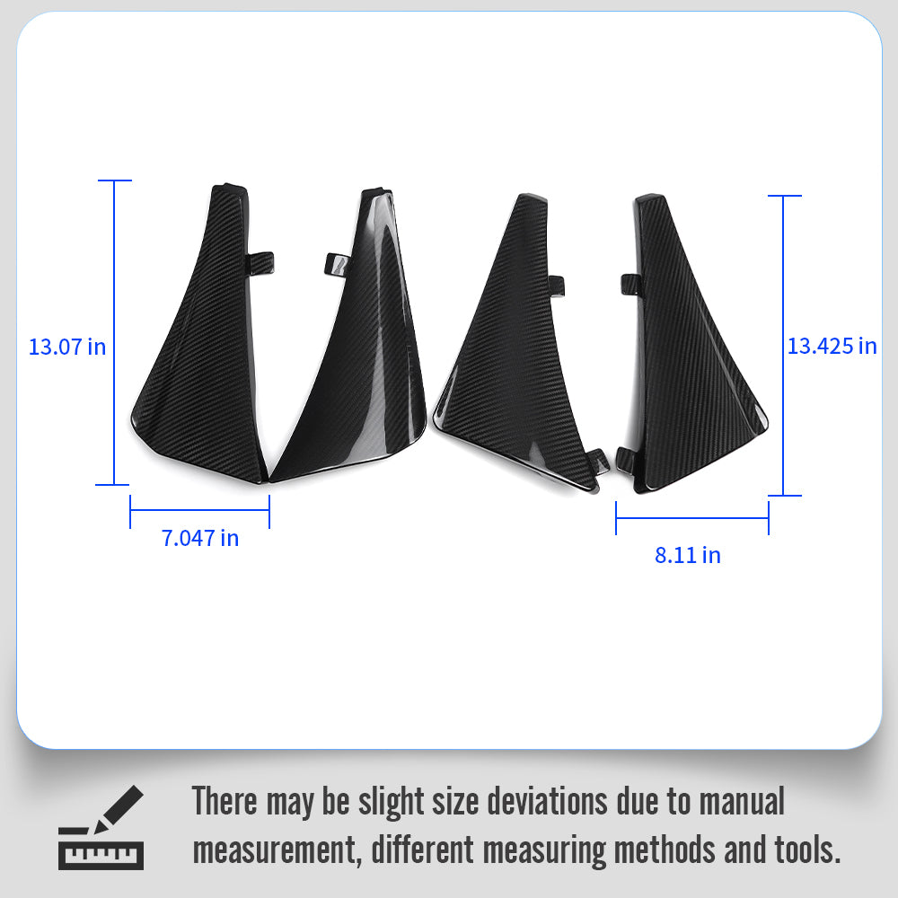 Carbon Fiber Mudguard Fender Trim For Corvette C8 Stingray Coupe Convertible Z51 E-Ray 2020-2025, Front & Rear Wheel Mud Flaps Splash Guard