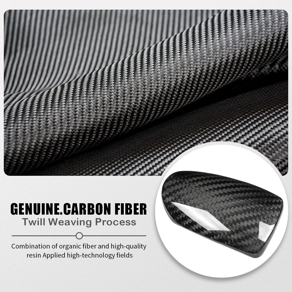 Real Carbon Fiber Gear Shift Knob Cover Trim For Genesis G70 Prestige IK Sport Advanced 2017 - 2025