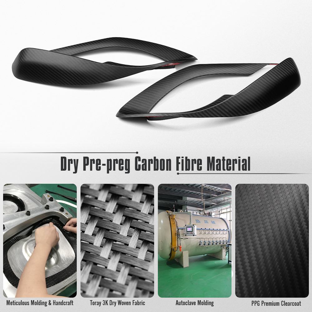 Dry Carbon Fiber Inner Door Handle Frame Cover For Toyota GR Yaris 2025 2026, Interior Door Trim