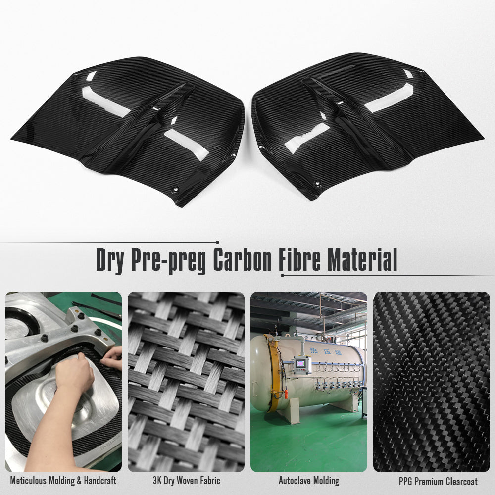 Pre-Preg Dry Carbon Fiber Rear Diffuser Fin Extension Kit for Acura Integra Type S DE5 2023 2024 2025 2026