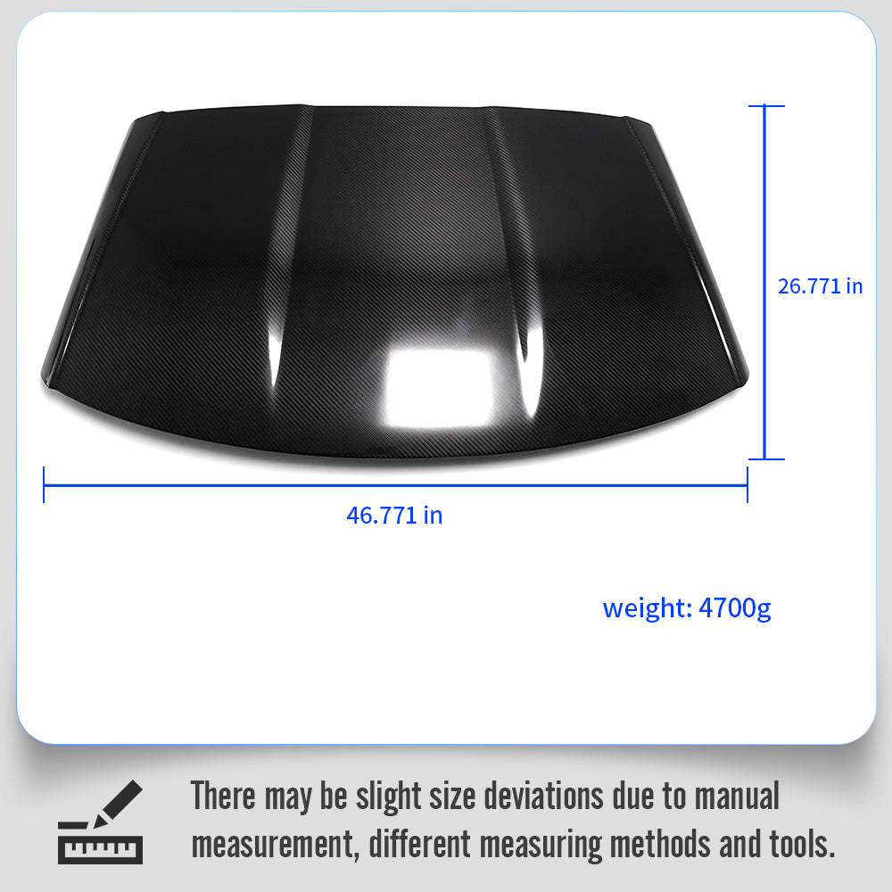 Real Carbon Fiber Targa Top Roof Panel Trim For Corvette C8 Coupe Z51 Z06 Z07 2020-2024, Replacement
