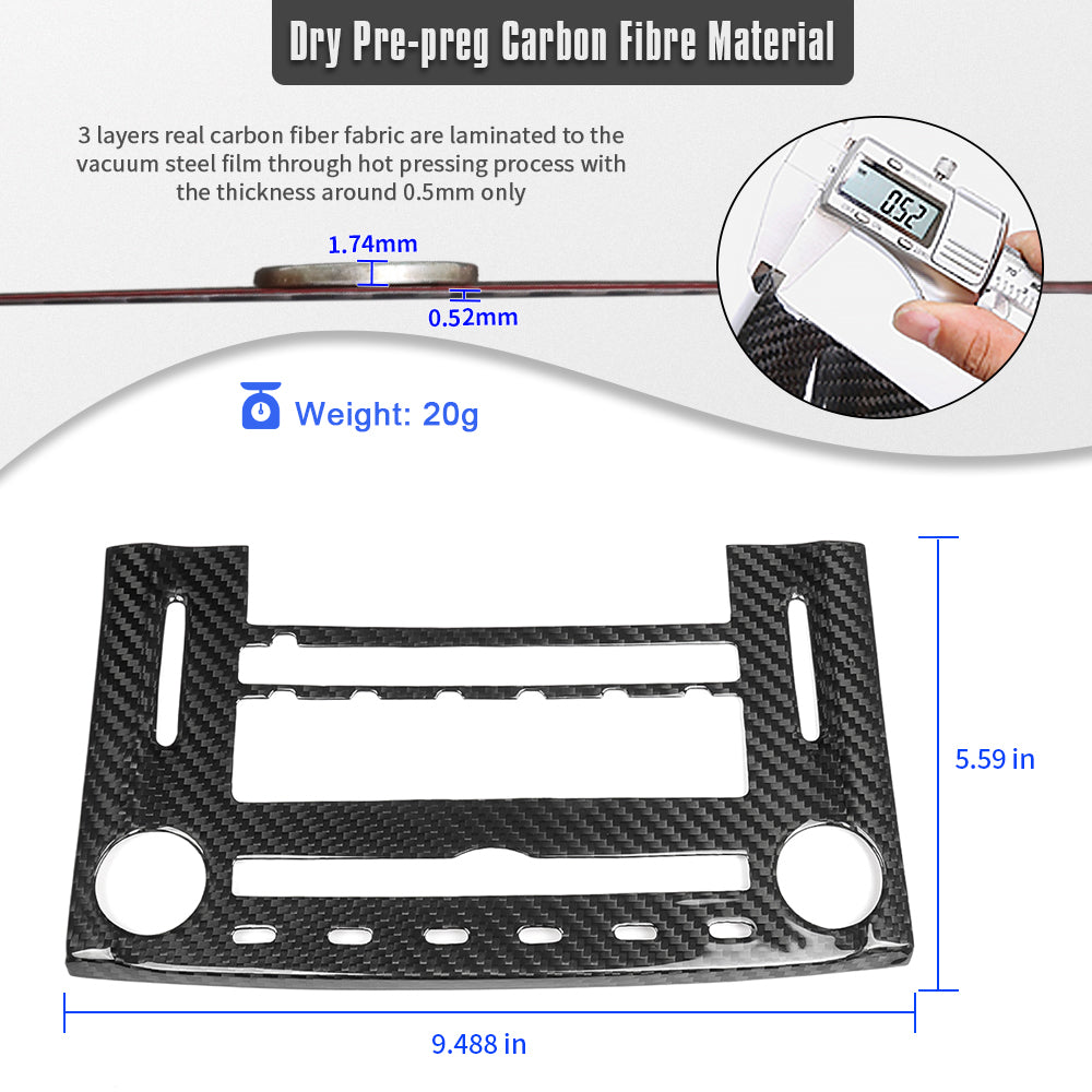 Real Carbon Fiber Center Console A/C Media Radio Button Panel For Lexus IS 300 350 500 F Sport 2021 -2025