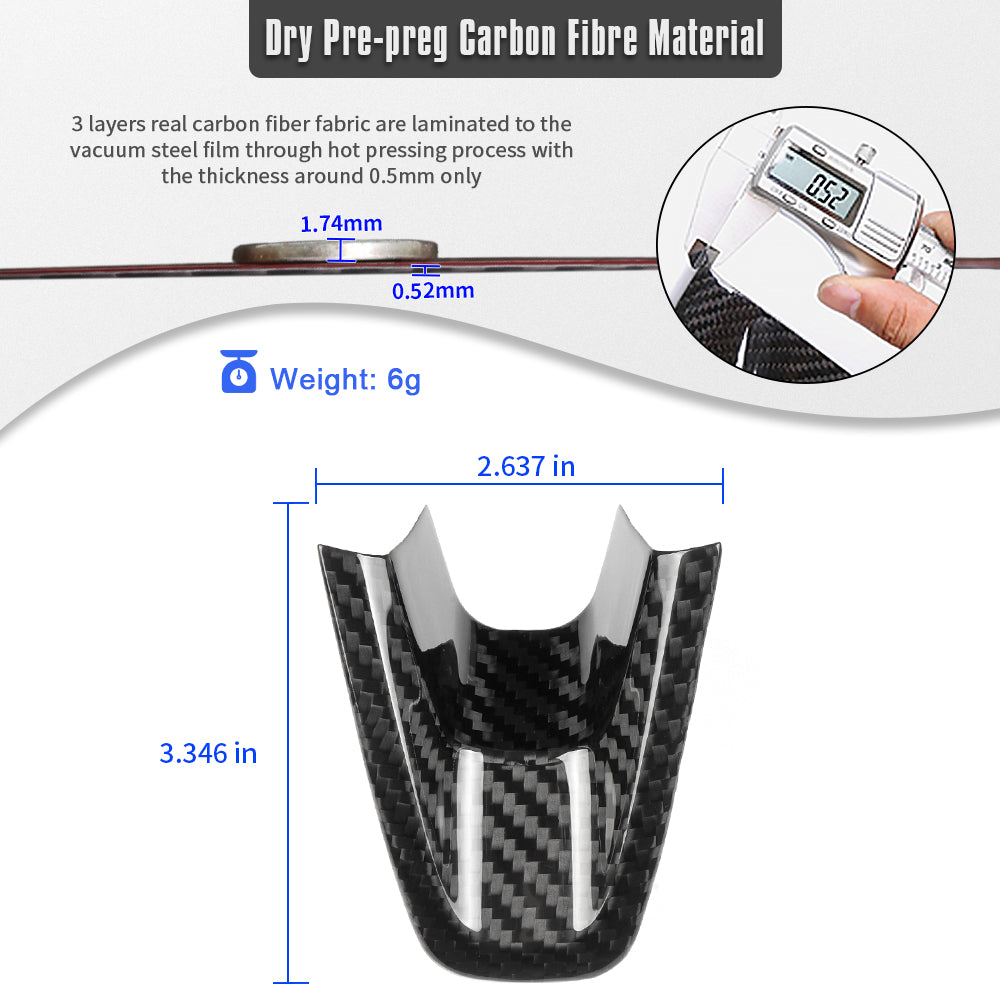 Dry Carbon Fiber Steering Wheel Lower Cover Trim For Hyundai Genesis G70 IK Sport Advanced 2017 - 2025