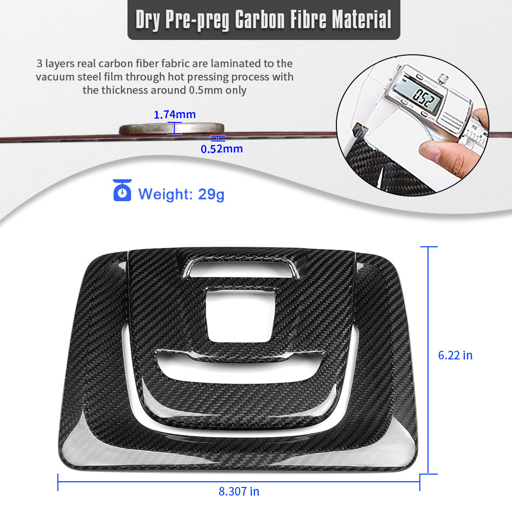 Dry Carbon Fiber Roof Reading Light Lamp Cover Trim For Toyota GR Corolla GZEA14 2023 2024 2025