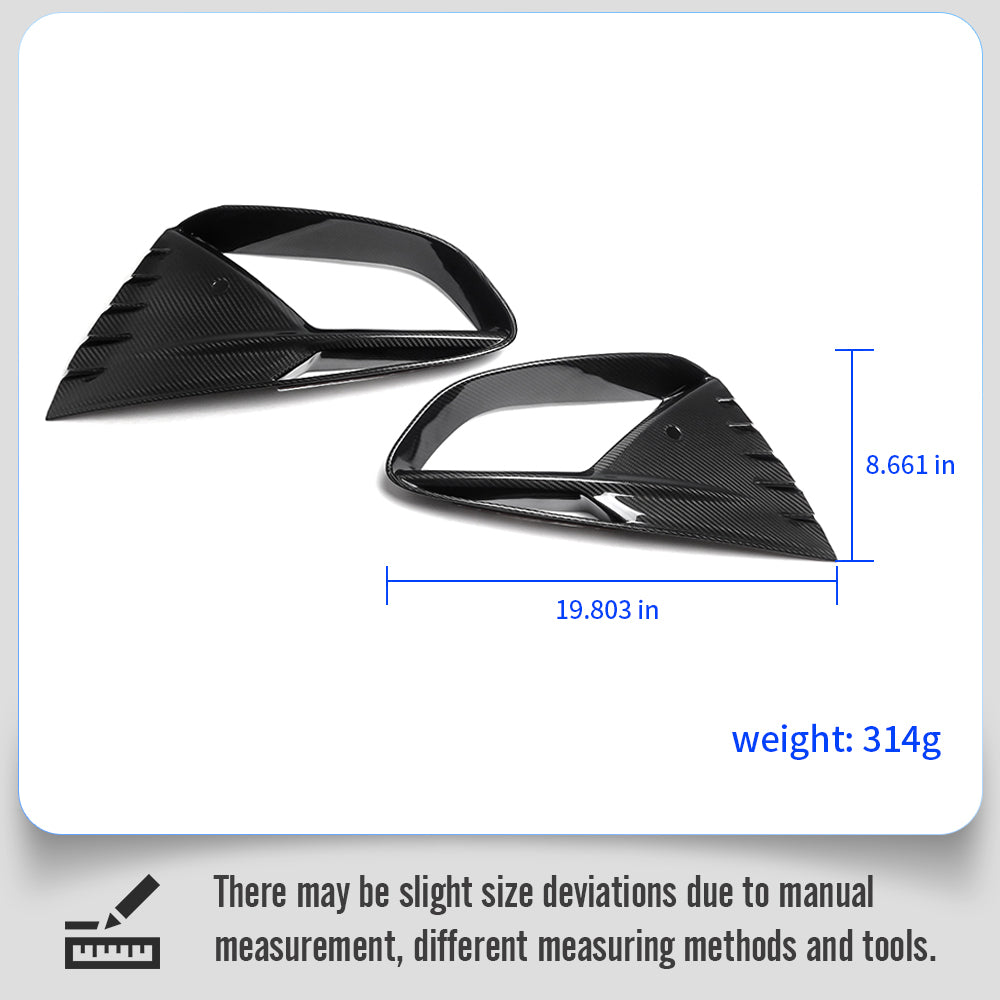 Prepreg Dry Carbon Fiber Front Bumper Side Vent Trim For Lotus Emira I4 V6 2022 2023 2024 2025