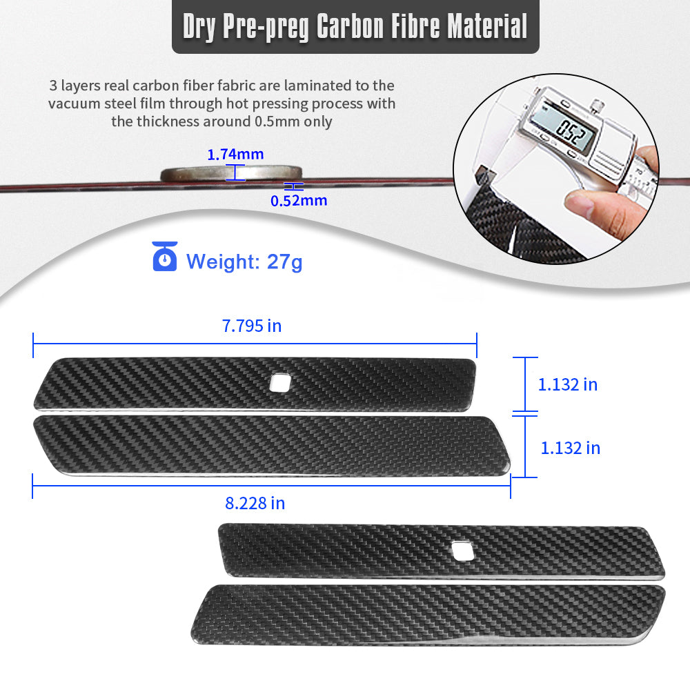 Dry Carbon Fiber Exterior Door Handle Covers Trim For Hyundai Ioniq 5 NE SE 2022 2023 2024 2025