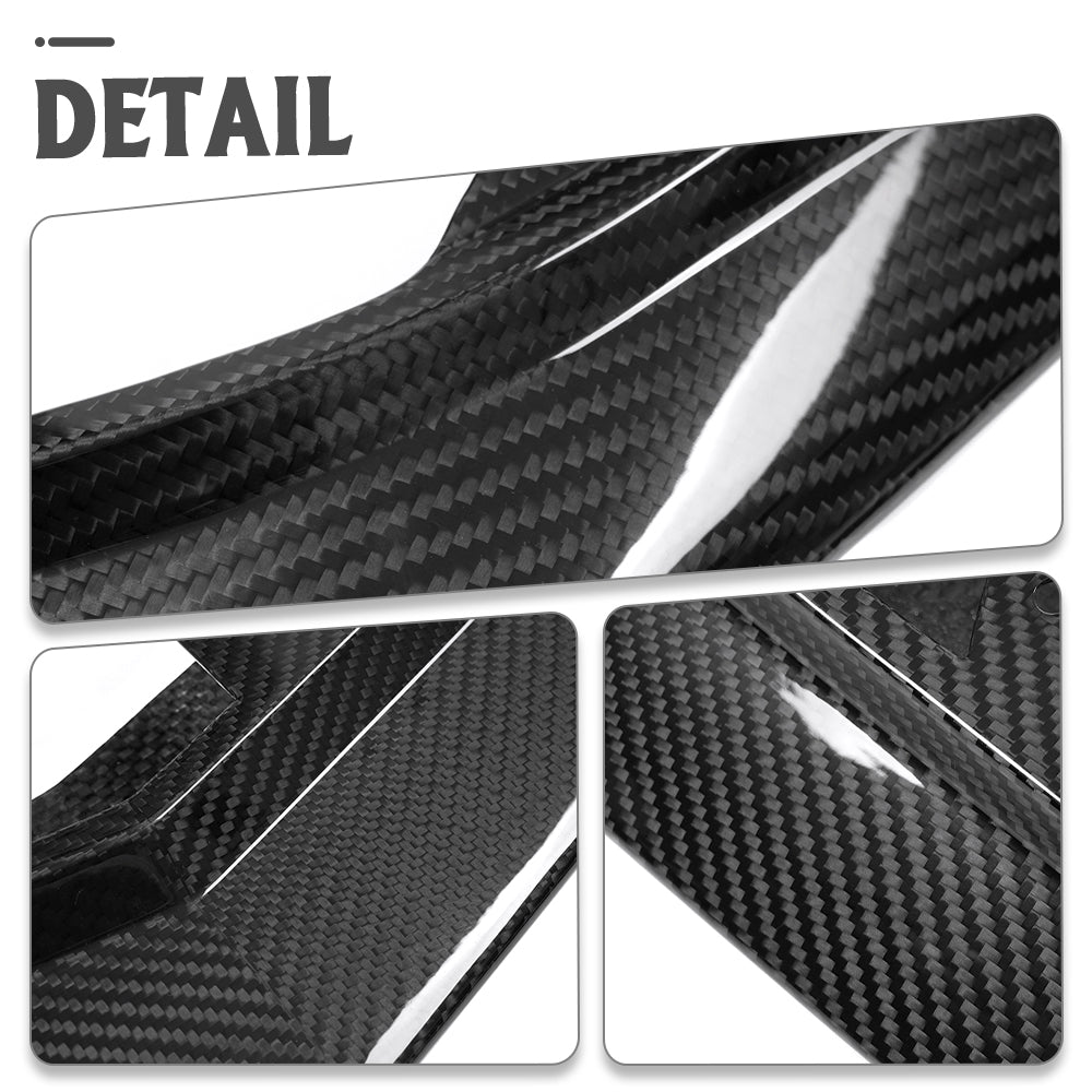 Dry Carbon Fiber Front Bumper Lip Spoiler For C8 Corvette Z06 E-Ray 2023 2024 2025, Replacement, Front Splitter Air Dam Chin Protector