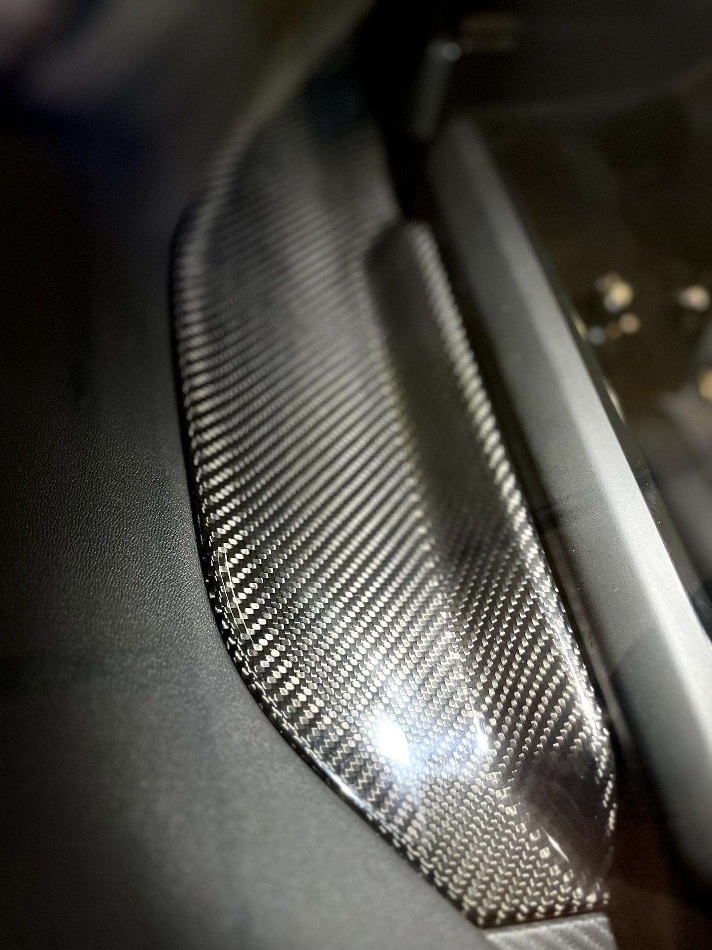 For Mustang S650 GT Dark horse Ecoboost Dashboard Trims Instrument Rear Panel Real Carbon Fiber