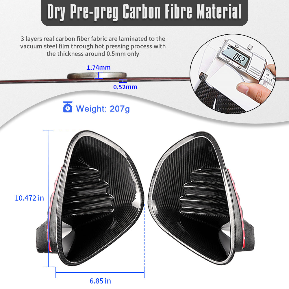 Real Carbon Fiber Rear Bumper Air Vent Cover Trim For Lotus Emira I4 V6 2022 2023 2024 2025