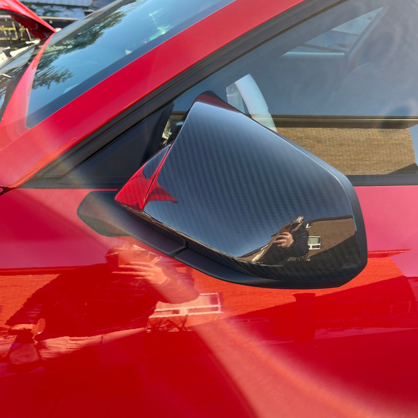 For Mustang S650 GT Dark horse Ecoboost Mirror Covers Overlay Real Carbon Fiber