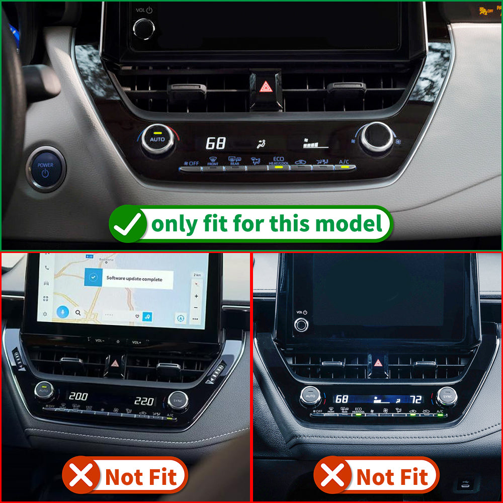 Real Carbon Fiber Center Console AC Control Panel Trim For Toyota GR Corolla GZEA14 2023 2024 2025