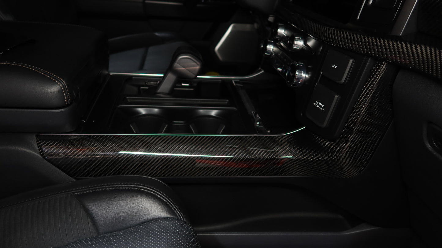 For Ford F-150 F150 F250 F350 Raptor Lariat Limited XLT 2021-2023 Interior kit Trim Real Carbon Fiber Interior Accessories