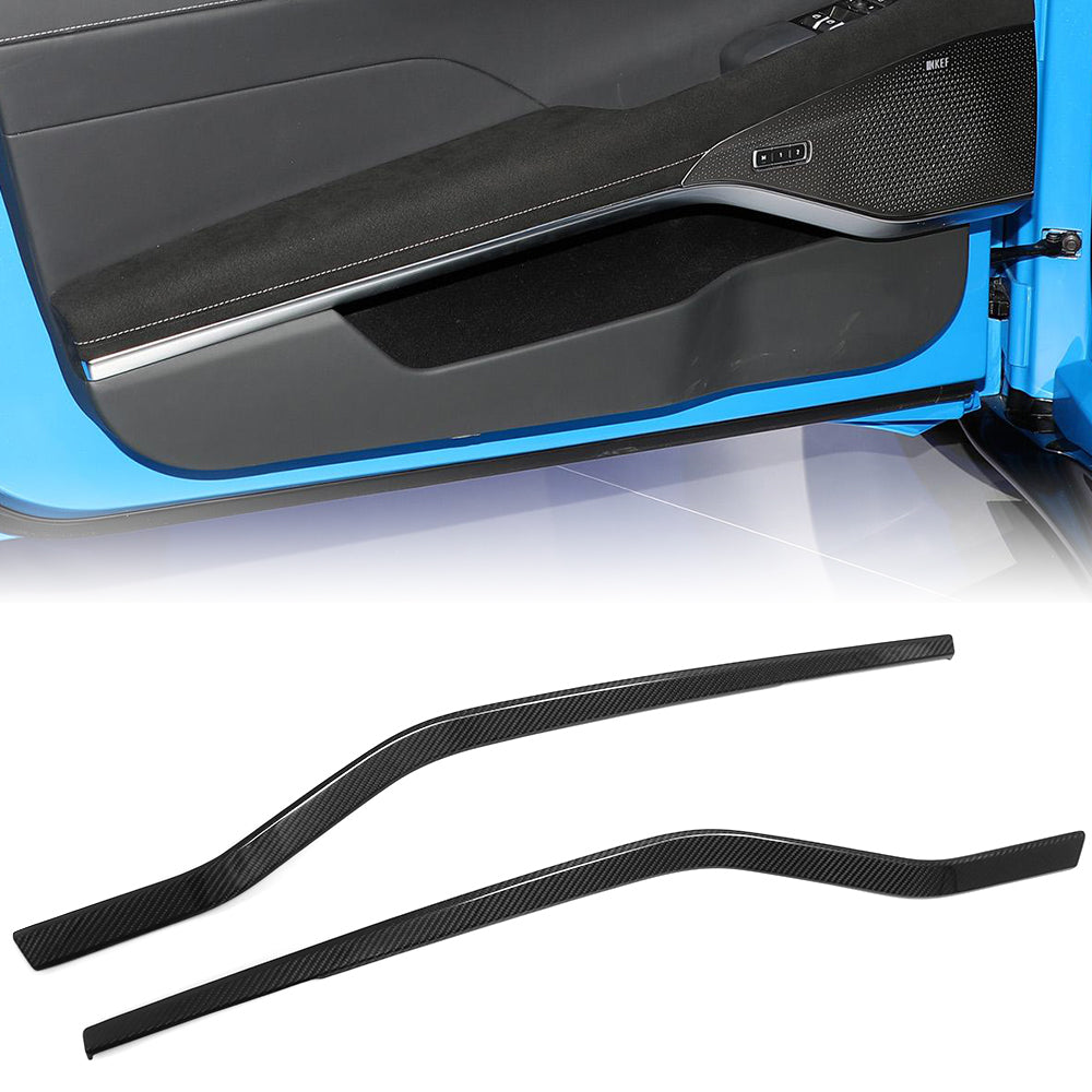 Car Inner Door Armrest Lower Trim Strips For Lotus Emira I4 V6 2022 2023 2024 2025, Dry Carbon Fiber Trim Accessories