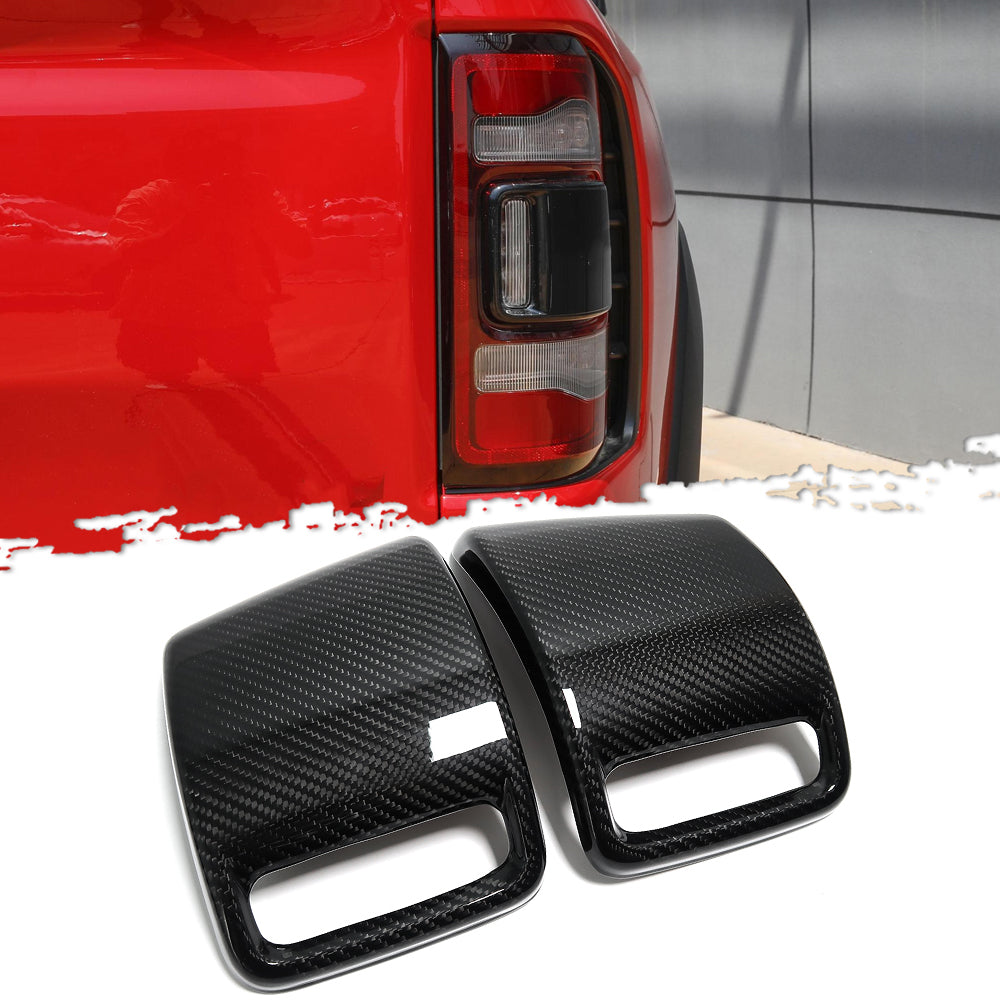Real Carbon Fiber Taillight Rear Tail Light Cover Frame For Dodge Ram TRX Tradesman BigHorn Laramie Rebel Longhorn Limited 2019+