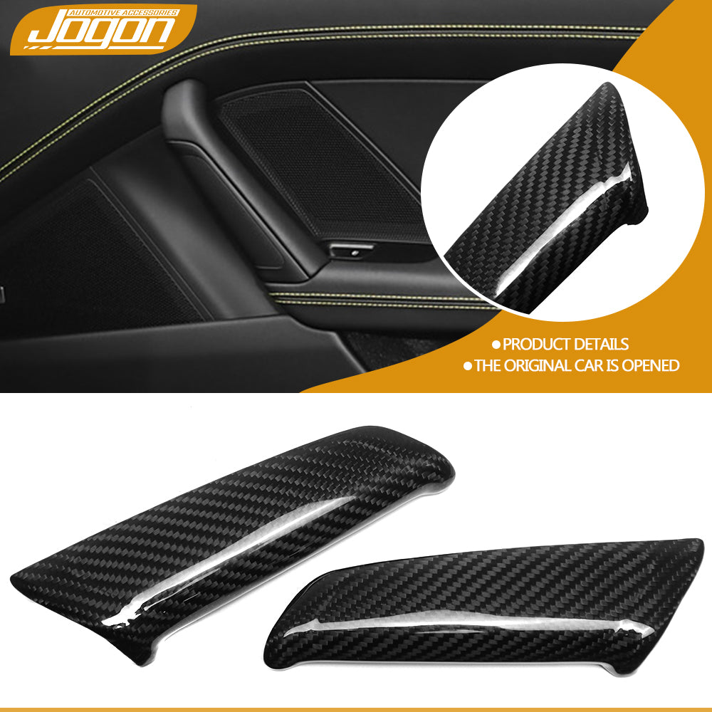 For Porsche 911 Carrera Targa Turbo 992 2020+ Inner Door Handle Grab Decor Dry Carbon Fiber Car Accessories