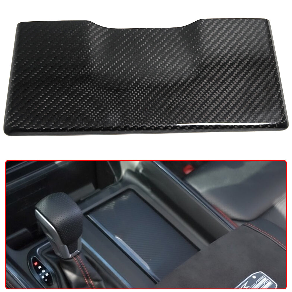 Real Carbon Fiber Center Cup Holder Panel Cover Interior Accessories For Dodge Ram 1500 TRX 2019-2023