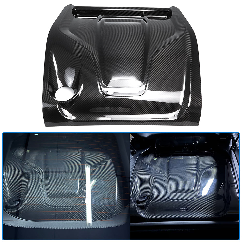 Engine Bay Cover Panel For Lotus Emira I4 AT 2023 2024 2025, Dry Carbon Fiber Engine Hood Bonnet Trim