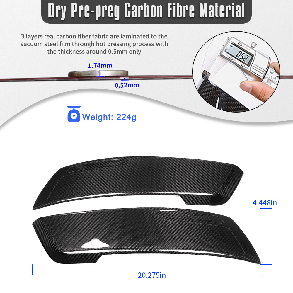 Dry Carbon Fiber Rear Wheel Arch Fender Flares Trim For Ford Bronco Raptor 2021-2025, Exterior Decors