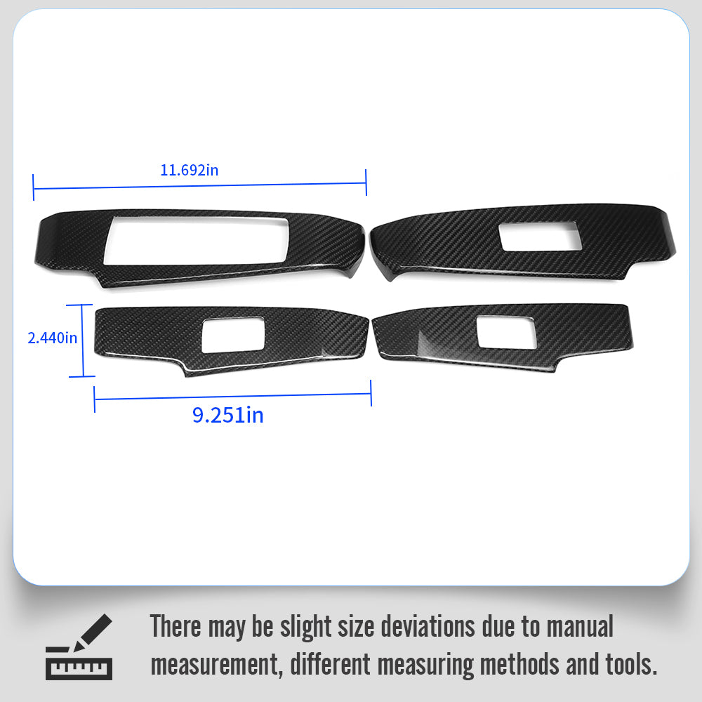 Real Carbon Fiber Door Window Lock Button Cover Interior Accessories For Lexus IS200 250 300 350 F Sport 2021+