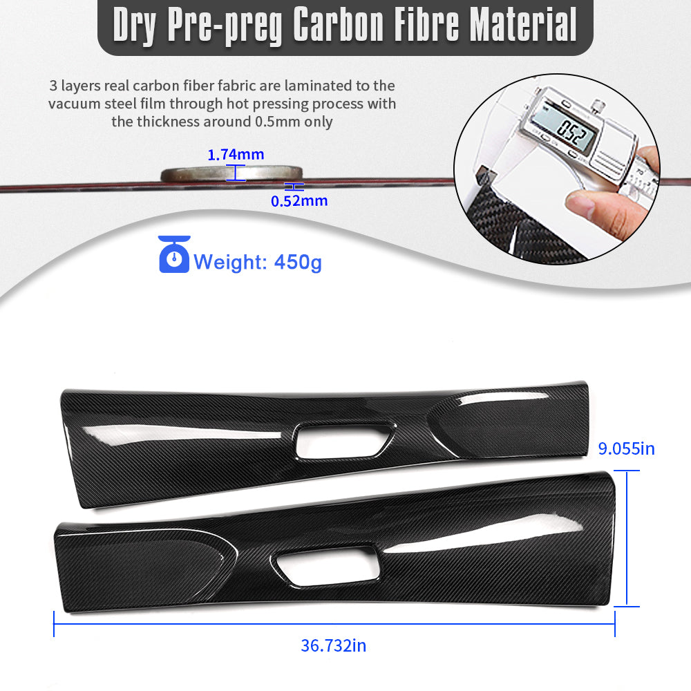 Dry Carbon Fiber Front Rear Door Armrest Upper Trim For Toyota GR Corolla GZEA14 2023 2024 2025, Inner Door Panel Decorative Covers