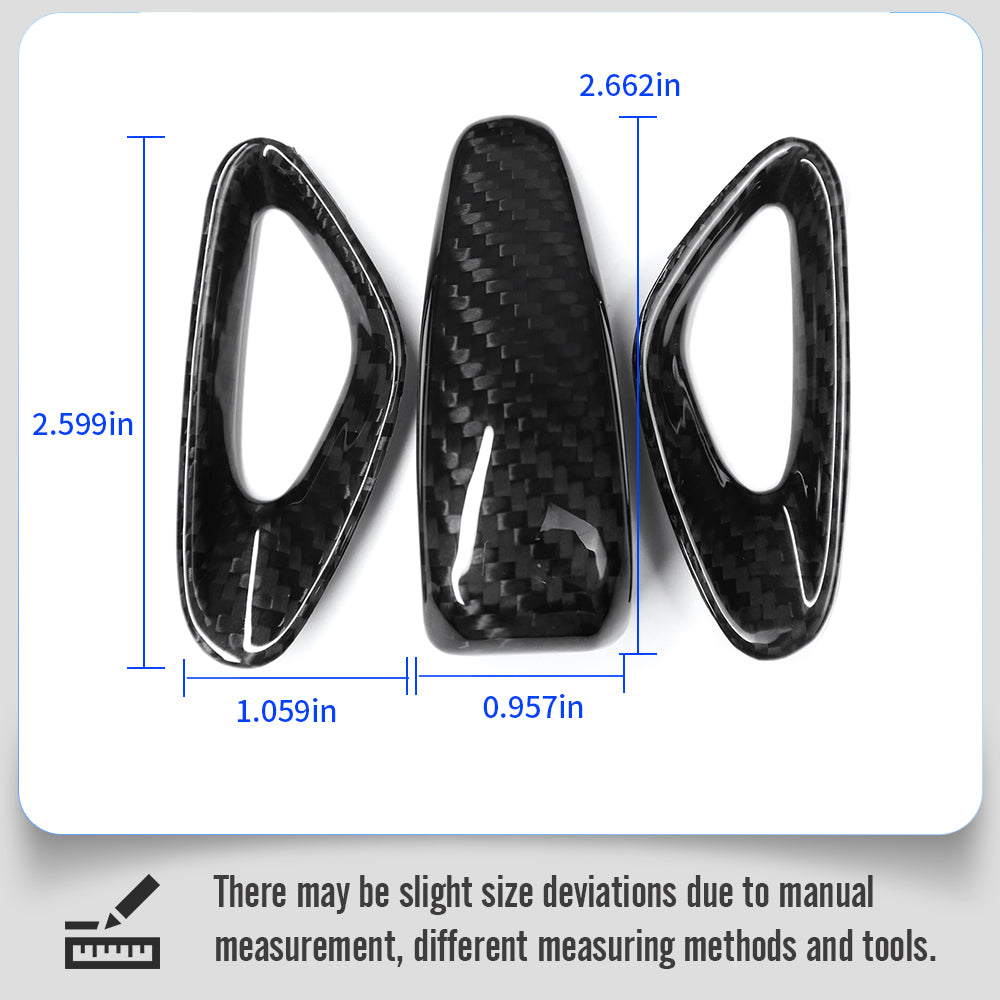Dry Carbon Fiber 3PCS Gear Shift Knob Trim Covers For Lotus Emira AT I4 V6 Sports 2022 2023 2024 2025