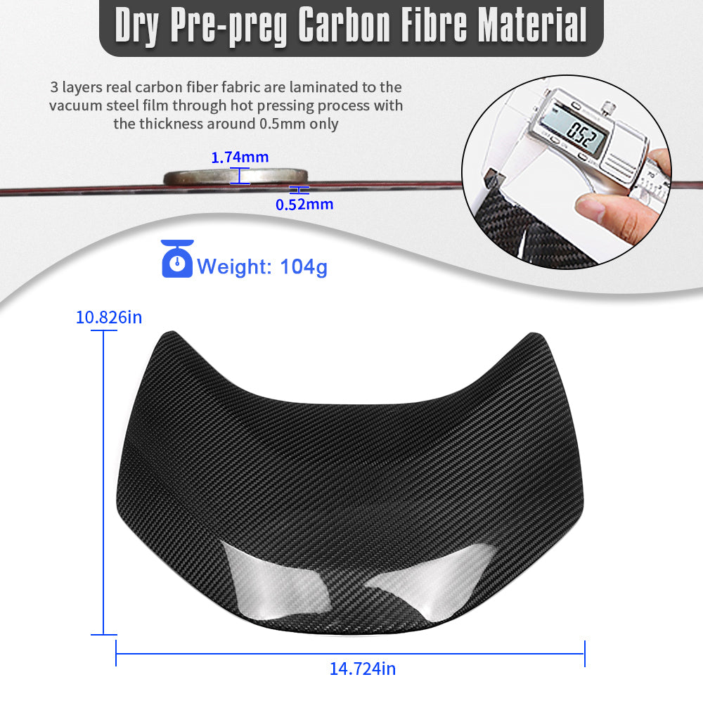 Dry Carbon Fiber Upper Dash Instrument Panel Cover For Toyota GR Corolla GZEA14 2023 2024 2025, Center Console Instrument Top Trim